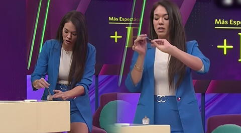 Jazmín Pinedo inicia su programa pintándose las uñas EN VIVO y aclara: "Por el feriado no abren ningún lugar"