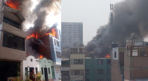 Incendio consume tres viviendas en Breña.