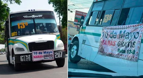 ¡Tierno gesto! Mamás viajan gratis por obsequio del transporte público.