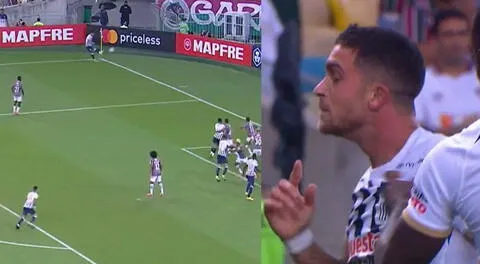 Adrián Arregui anticipó a Marcelo y marcó el 1-0 de Alianza Lima sobre Fluminense.