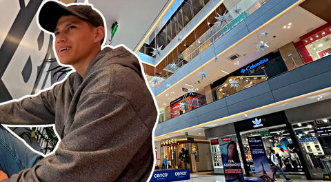 El youtuber quedó impactado al ver el mall vacío y con varias tiendas cerradas, pero principalmente por lo que costó.