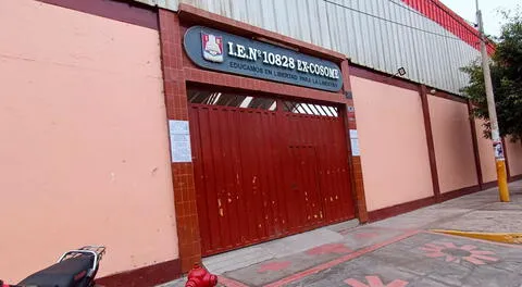 Colegio Ex-Cosome de Chiclayo se convirtió en el centro de atención de padres de familia tras caída del menor.