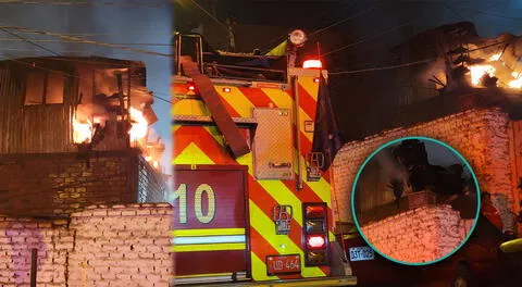 Incendio en vivienda de La Victoria movilizó a los bomberos.