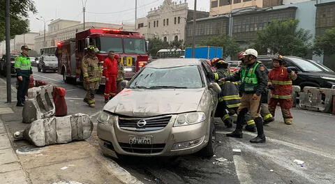 Accidente en la avenida Abancay deja un anciano herido.