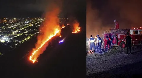 Pastizales cerca al aeropuerto de Tingo María se incendiaron por horas, pero el siniestro finalmente pudo ser controlado.