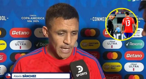 Alexis Sánchez sobre el árbitro de el Perú vs Chile en la Copa América 2024.