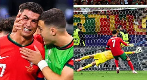 Cristiano Ronaldo lloró luego de fallar un penal ante Eslovenia durante la Eurocopa 2024.