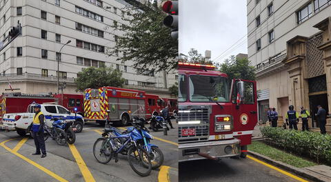 Incendio en edificio del Centro de Lima causa preocupación en los vecinos.