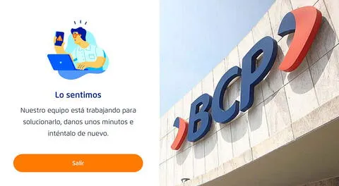 Aplicativo móvil del BCP sufre caída hoy lunes 15 de julio.