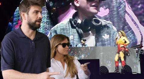 Gerard Piqué y Clara Chía se escondieron de multitud al escuchar la canción de Shakira con Bizarrap en La Velada del Año