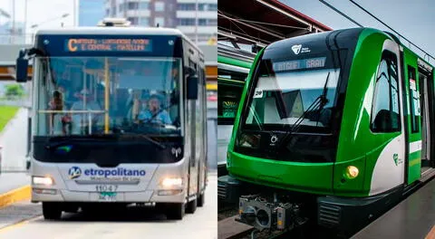 El Metropolitano y Línea 1 del Metro de Lima atenderán durante Fiestas Patrias.