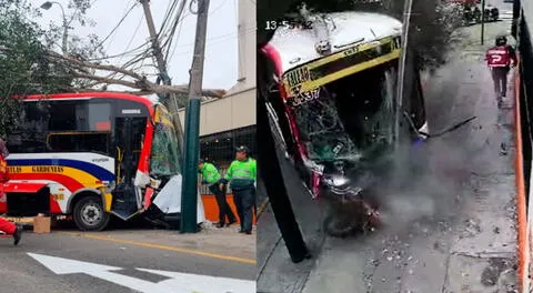 Bus de la línea la X sufrió accidente en el cruce con la avenida Javier Prado, en Magdalena del Mar.