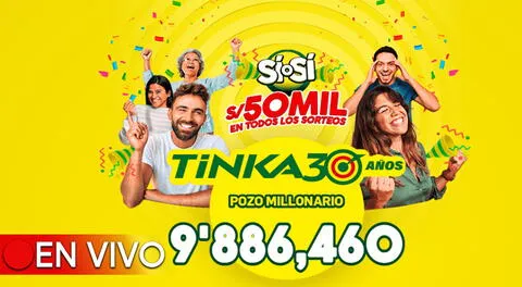 El pozo millonario de la Tinka se sorteará el domingo 28 de julio a las 10:50 p.m.