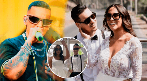 Melissa Paredes y Anthony Aranda contentos porque Daddy Yankee reposteó su video en sus redes.