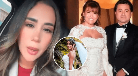 Melissa Paredes hunde a Magaly Medina al ver su vestido de novia: "Y así se atreve a rajar"