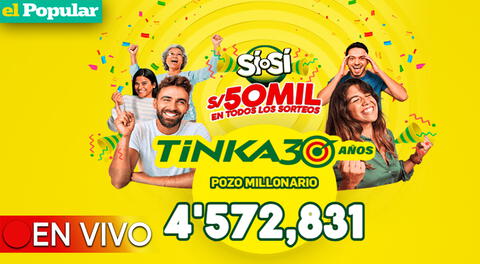 El pozo millonario de la Tinka se sorteará el domingo 11 de agosto a las 10:50 p.m.