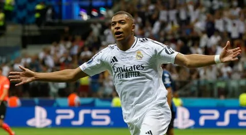 Así fue el primer gol de Kylian Mbappé en su debut con el Real Madrid