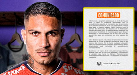 La Cámara de Conciliación y Disputas de la FPF dictaminó por resolver el contrato entre Paolo Guerrero y la UCV.