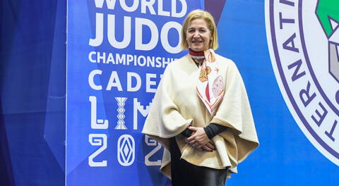 María Martínez, presidenta de la Federación Peruana de Judo.