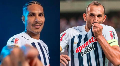 Paolo Guerreo y Hernán Barcos con el uniforme de Alianza Lima.