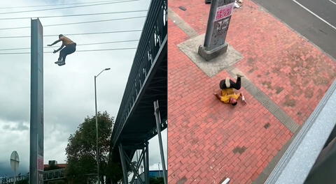 Joven se volvió viral tras lanzarse de un puente ante miles personas.