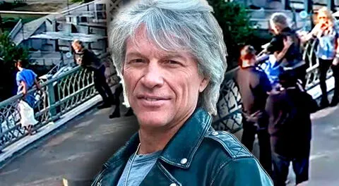 Bon Jovi, héroe inesperado: ayuda a joven al borde de un puente mientras grababa video musical