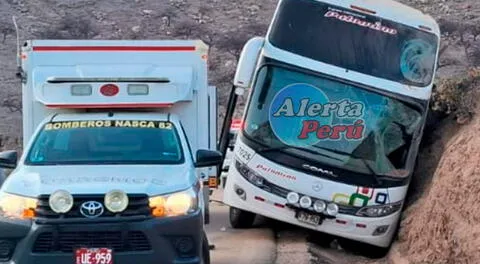 Terrible accidente en Ica deja más de 20 heridos tras despiste de bus interprovincial en la vía Interoceánica