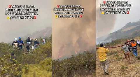 Ciudadanos se han visto obligados a ayudar a apagar el incendio forestal en Amazonas.