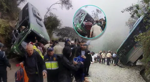 Bus turístico se despistó en carretera de Machu Picchu y dejó heridos.