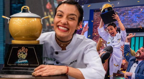 Jely Reátegui triunfa en 'El Gran Chef Famosos' y se lleva la olla de oro.