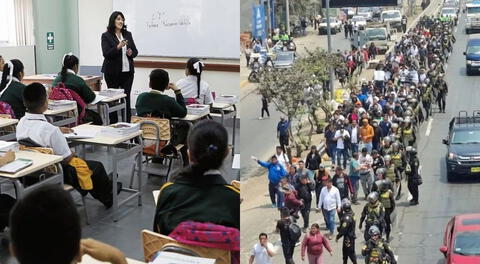 Colegios privados de Lima Metropolitana comunicaron a los padres de familias la suspensión de clases por el paro de transportistas.