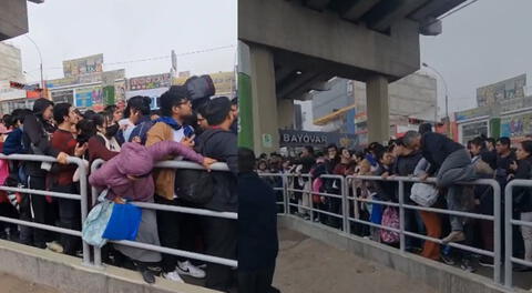 Usuarios denuncian retrasos en la estación Bayóvar: situación colapsa en SJL tras paro de transportistas