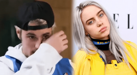 Justin Bieber llorando al hablar sobre Billie Eilish.