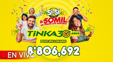 El pozo millonario de la Tinka se sorteará el domingo 29 de septiembre a las 10:50 p.m.