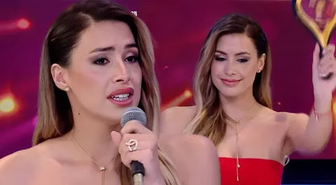 Milett Figueroa se quiebra durante programa 'Cantando 2024'.