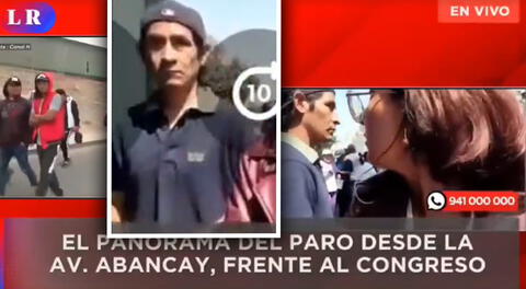 Intentan robar a reportera de La República cuando transmitía EN VIVO el paro de transporte