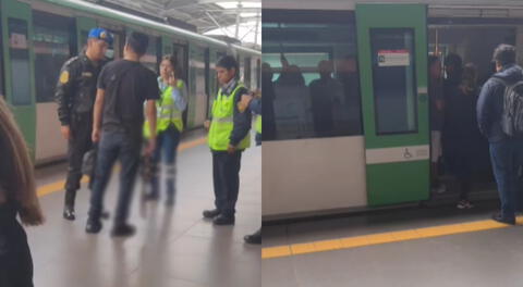 Halloween en Lima: Hombre ingresa con aterrador disfraz y es sacado del tren de la Línea 1 del Metro de Lima