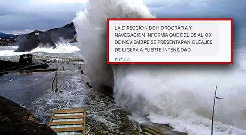 Oleajes anómalos en el litoral peruano afectarán a los peruanos.