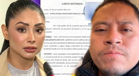 Pamela Franco envió carta notarial a Irving Morales.