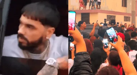 Anuel AA alborota las calles del Callao con visita relámpago y fans emocionados le rinden homenaje