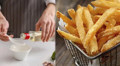 Las mejores papas fritas y usando vinagre para que sean tan crujientes al comerlas.