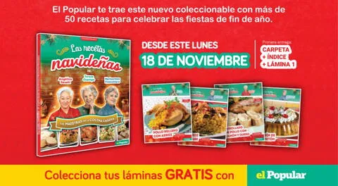 Nuevo coleccionable de El Popular te trae los mejores tips para preparar las mejores comidas por Navidad.