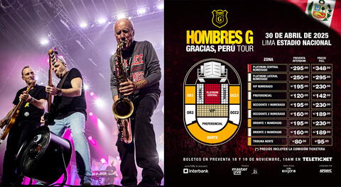 Hombres G regresa a Lima para concierto