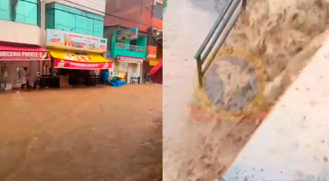 Inundación deja a negocios destruidos en Tarma, Junín.