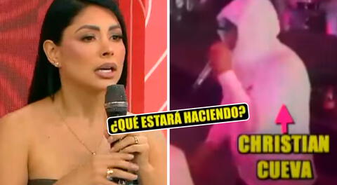 Pamela Franco se mostró molesta ante la ausencia de Christian Cueva en presentación.