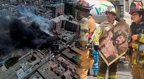 Imagen del Señor del Santuario se salva de llamas de fuego de Barrios Altos.