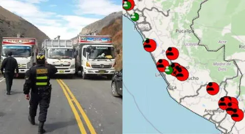 Diversas movilizaciones en el interior del país han ocasionado el bloqueo de importantes vías y carreteras.