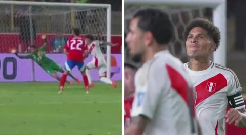 Perú vs. Chile: Paolo Guerrero falla una oportunidad clave de anotar el primer gol del partido [VIDEO]