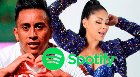 Así aparecen Christian Cueva y Pamela Franco en Spotify.