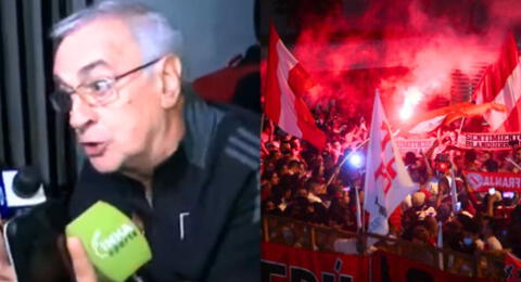 El DT nacional , Jorge Fossati, discutió con policías argentinos por impedir banderazo de Perú.